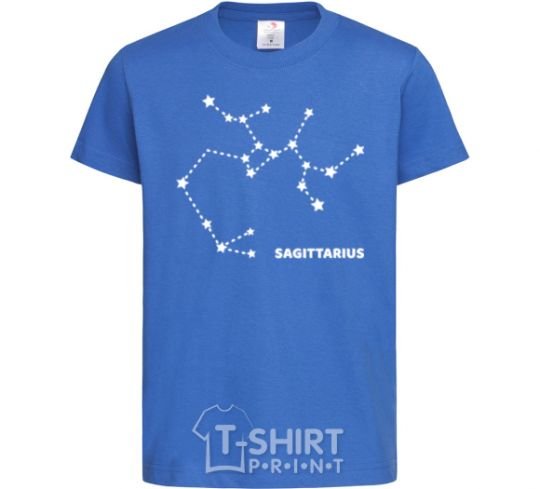 Kids T-shirt Sagittarius stars royal-blue фото