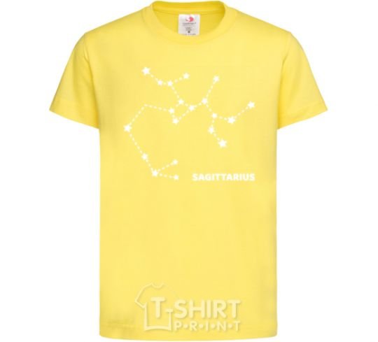 Kids T-shirt Sagittarius stars cornsilk фото