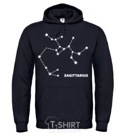 Men`s hoodie Sagittarius stars black фото