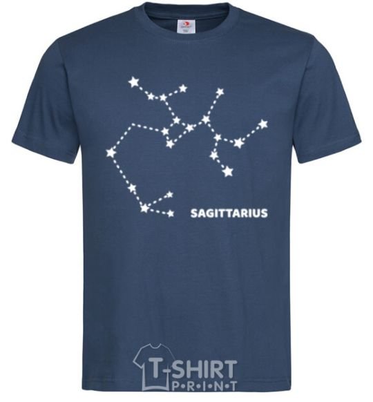 Men's T-Shirt Sagittarius stars navy-blue фото