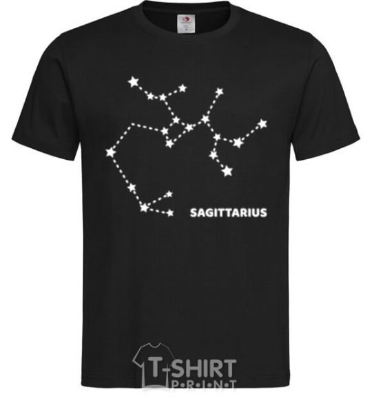 Men's T-Shirt Sagittarius stars black фото