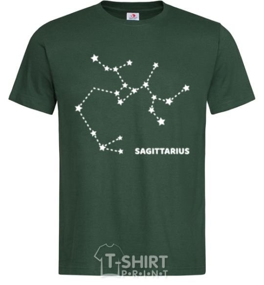 Men's T-Shirt Sagittarius stars bottle-green фото