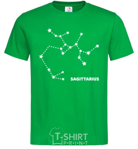 Men's T-Shirt Sagittarius stars kelly-green фото