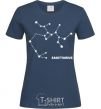 Women's T-shirt Sagittarius stars navy-blue фото