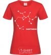 Women's T-shirt Sagittarius stars red фото
