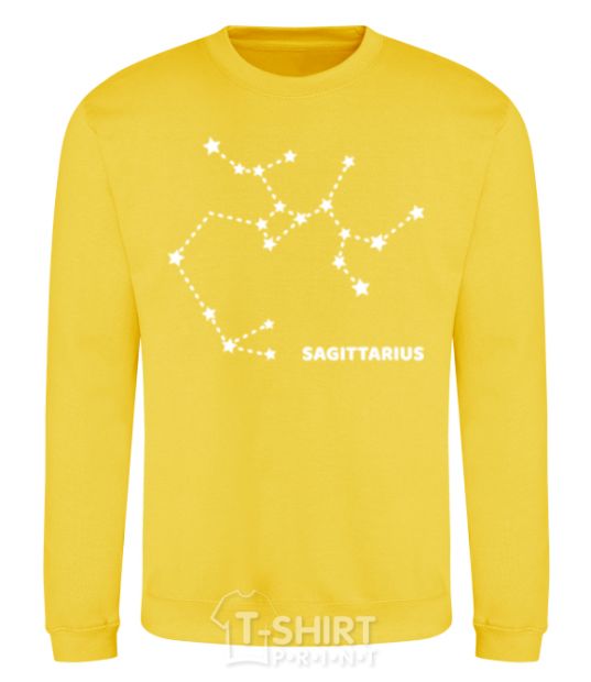 Sweatshirt Sagittarius stars yellow фото