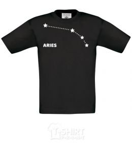 Kids T-shirt Aries stars black фото