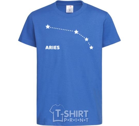 Kids T-shirt Aries stars royal-blue фото