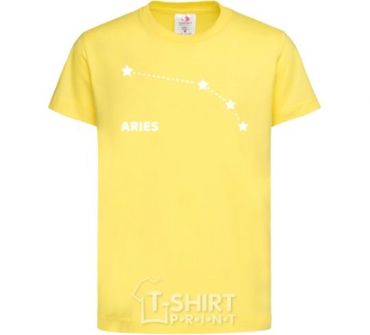 Kids T-shirt Aries stars cornsilk фото