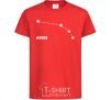 Kids T-shirt Aries stars red фото