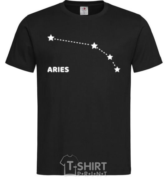 Men's T-Shirt Aries stars black фото