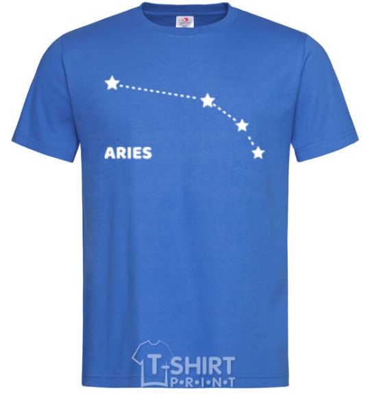 Men's T-Shirt Aries stars royal-blue фото