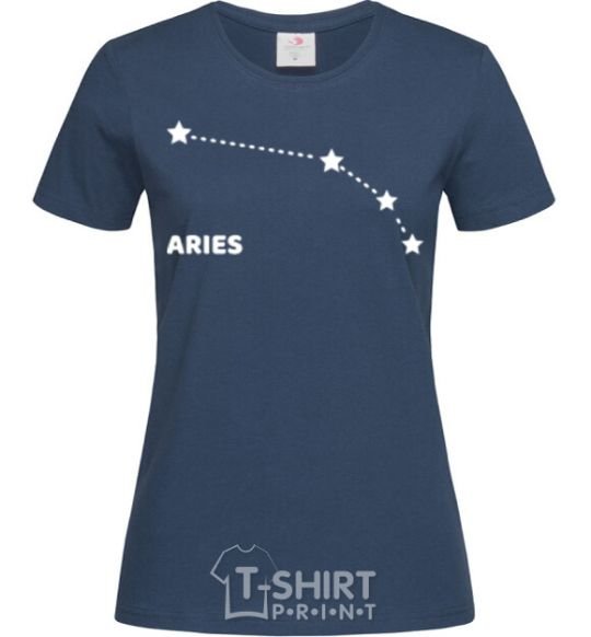 Women's T-shirt Aries stars navy-blue фото