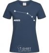 Women's T-shirt Aries stars navy-blue фото