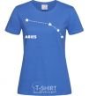 Women's T-shirt Aries stars royal-blue фото