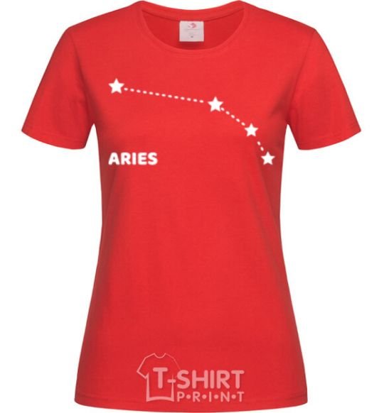 Women's T-shirt Aries stars red фото