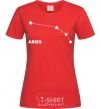 Women's T-shirt Aries stars red фото