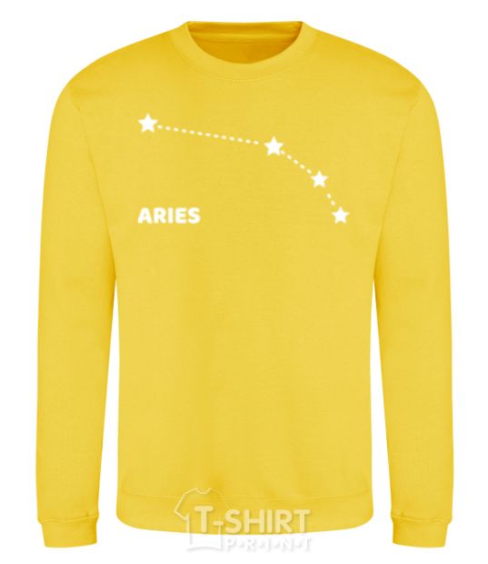 Sweatshirt Aries stars yellow фото