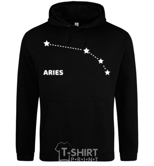Мужская толстовка (худи) Aries stars Черный фото