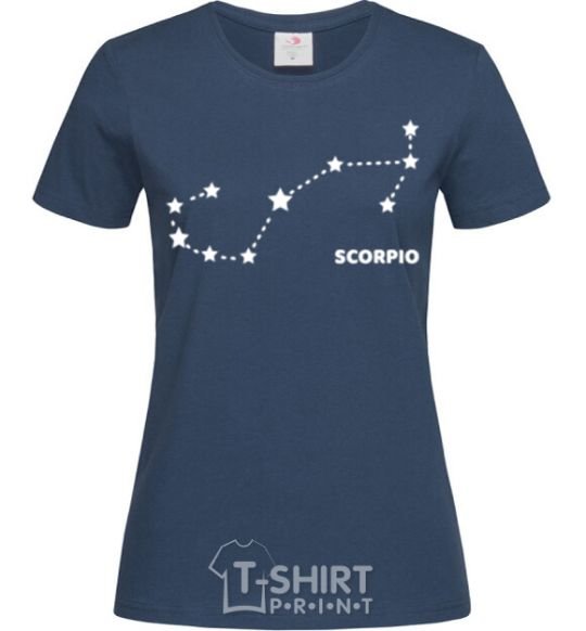 Женская футболка Scorpio stars Темно-синий фото