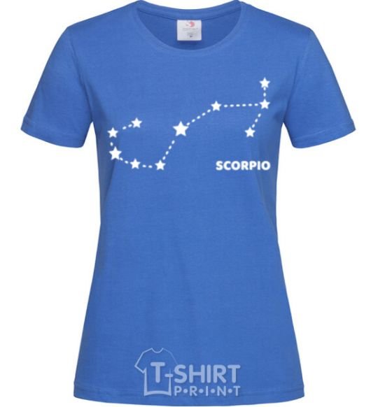 Женская футболка Scorpio stars Ярко-синий фото