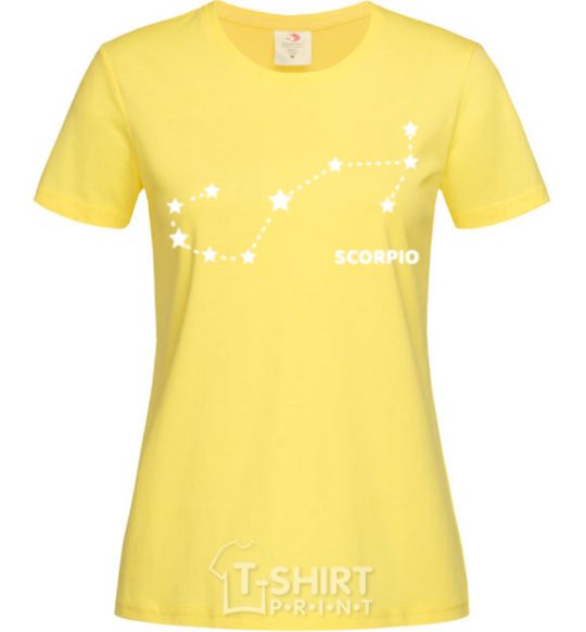 Женская футболка Scorpio stars Лимонный фото