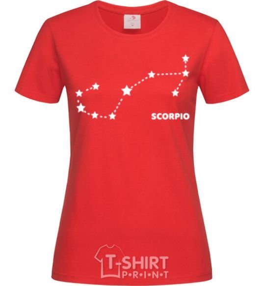 Женская футболка Scorpio stars Красный фото