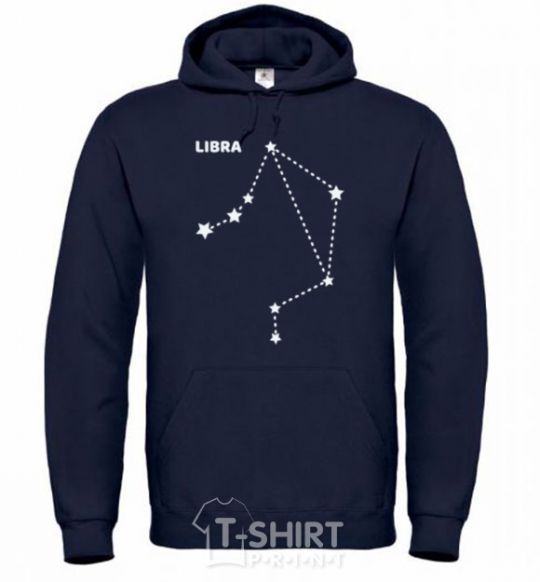 Мужская толстовка (худи) Libra stars Темно-синий фото