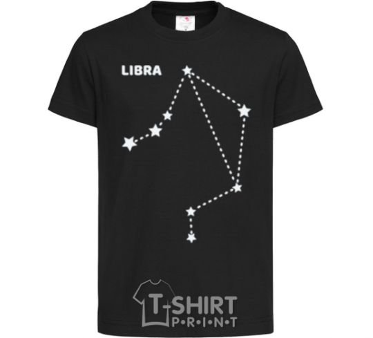 Kids T-shirt Libra stars black фото