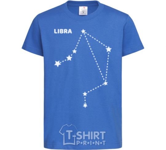 Kids T-shirt Libra stars royal-blue фото