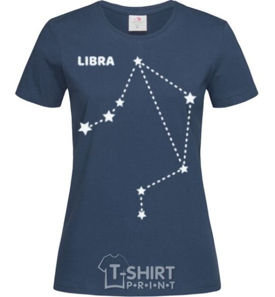 Women's T-shirt Libra stars navy-blue фото