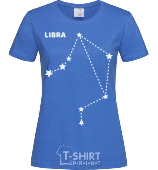 Women's T-shirt Libra stars royal-blue фото