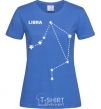 Women's T-shirt Libra stars royal-blue фото