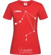 Women's T-shirt Libra stars red фото