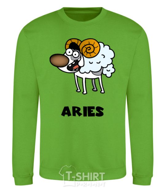 Sweatshirt Aries the dog orchid-green фото