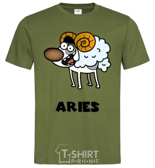 Men's T-Shirt Aries the dog millennial-khaki фото