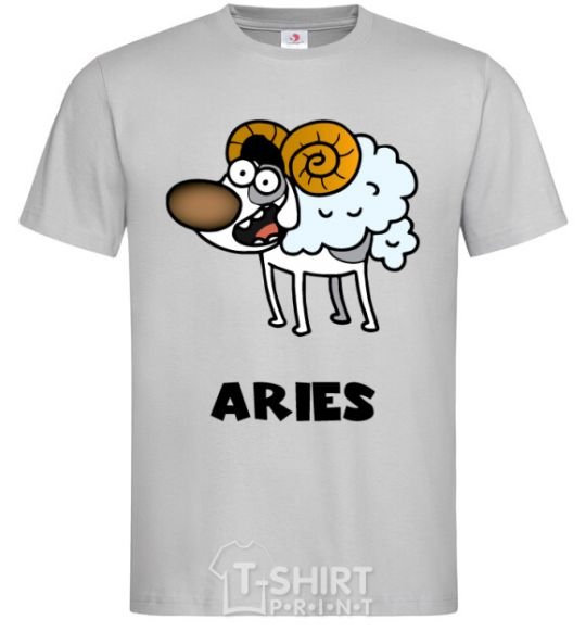 Men's T-Shirt Aries the dog grey фото