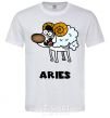 Men's T-Shirt Aries the dog White фото