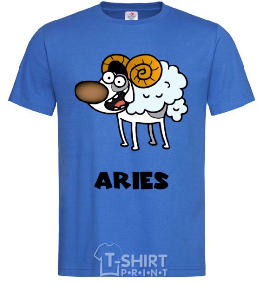 Men's T-Shirt Aries the dog royal-blue фото