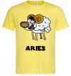 Men's T-Shirt Aries the dog cornsilk фото