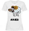 Women's T-shirt Aries the dog White фото