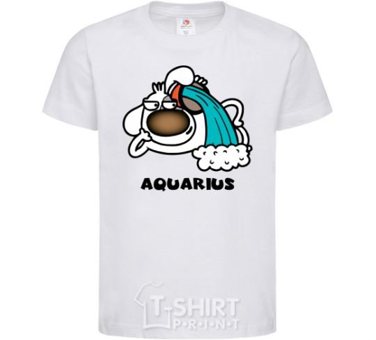 Kids T-shirt Aquarius dog White фото