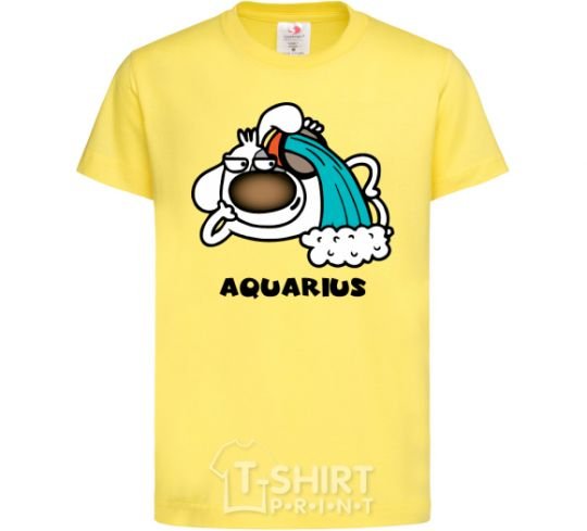 Kids T-shirt Aquarius dog cornsilk фото