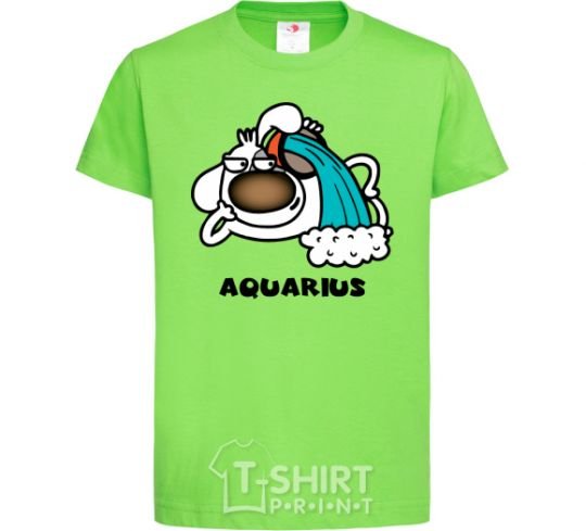 Kids T-shirt Aquarius dog orchid-green фото