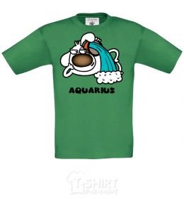 Kids T-shirt Aquarius dog orchid-green фото