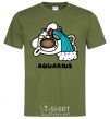 Men's T-Shirt Aquarius dog millennial-khaki фото