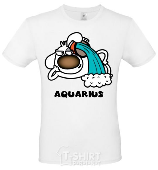 Men's T-Shirt Aquarius dog White фото