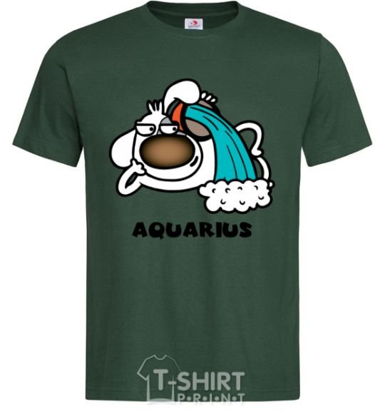 Men's T-Shirt Aquarius dog bottle-green фото