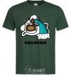 Men's T-Shirt Aquarius dog bottle-green фото