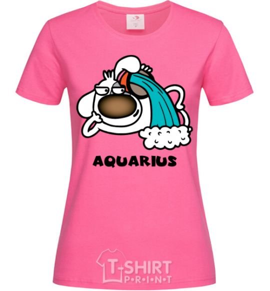 Женская футболка Водолій пес Ярко-розовый фото